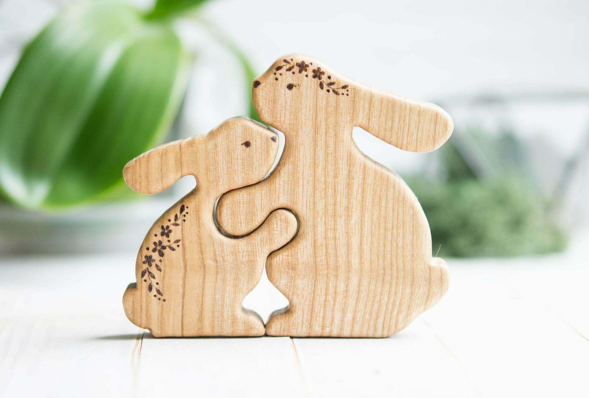 Wooden hare puzzle