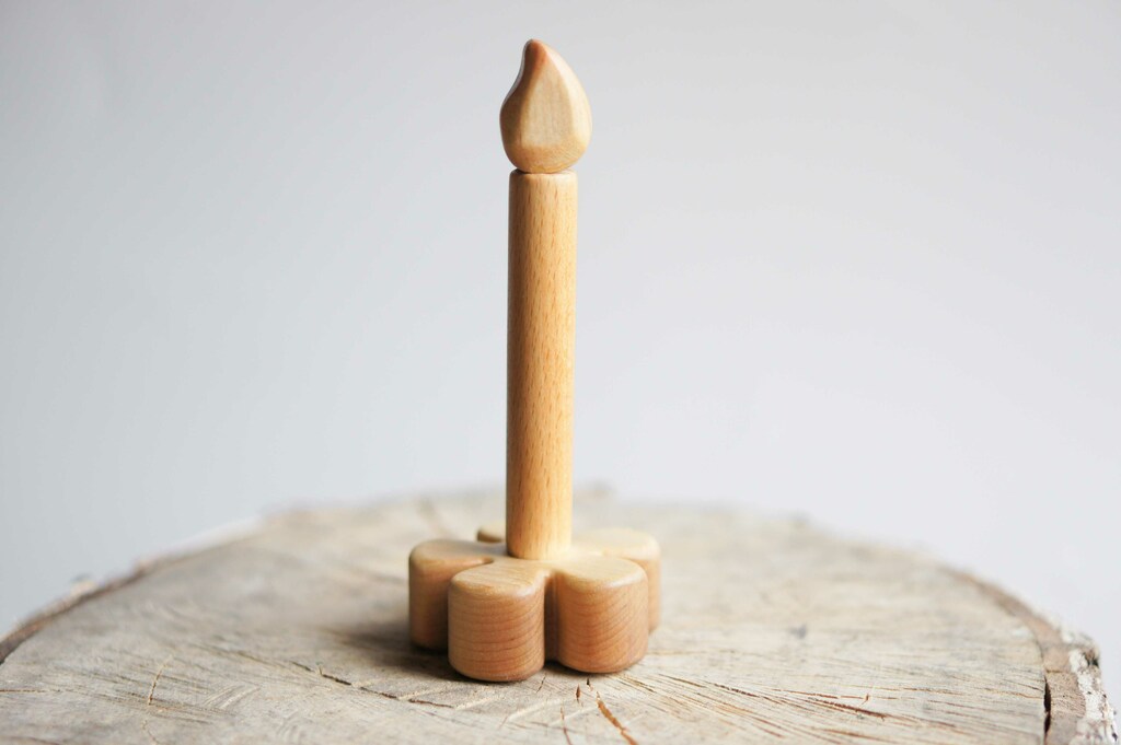 Wooden candle