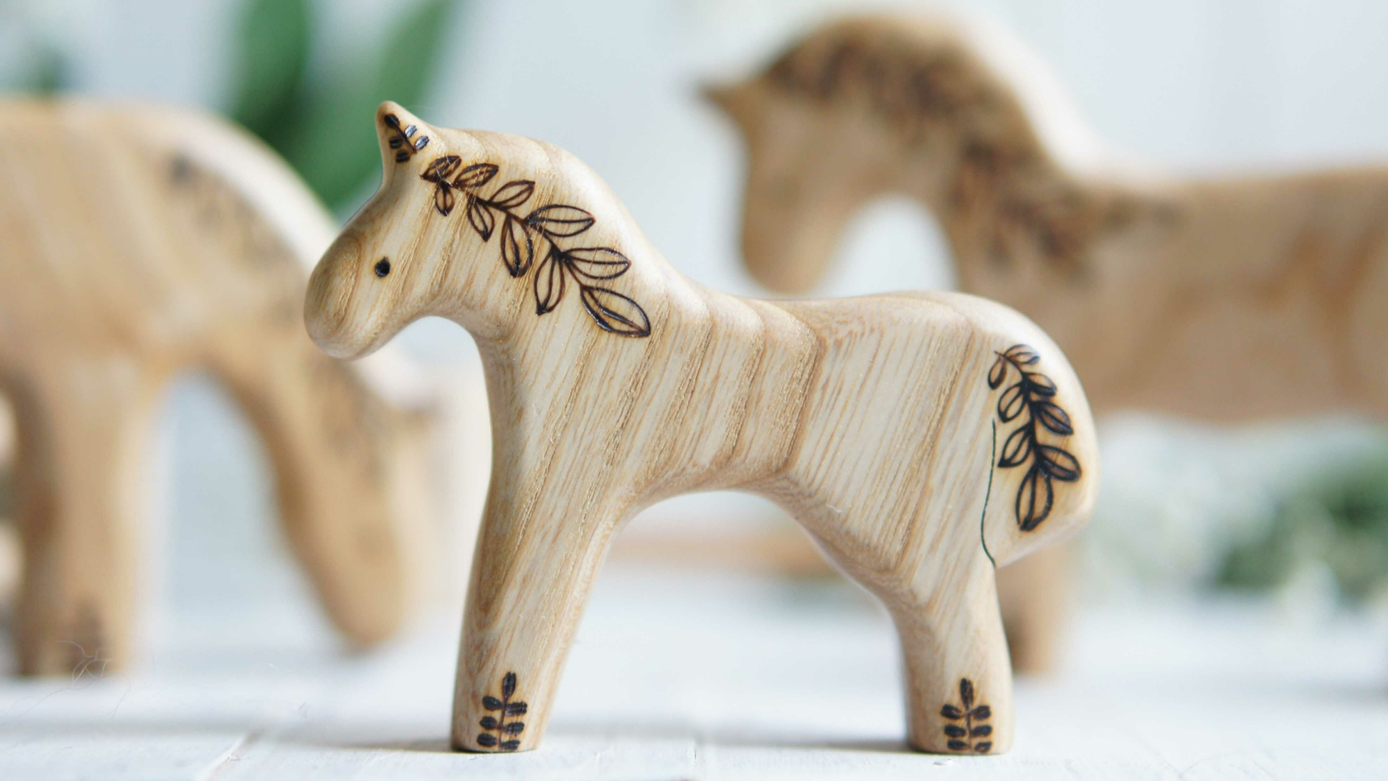 Wooden baby horse toy