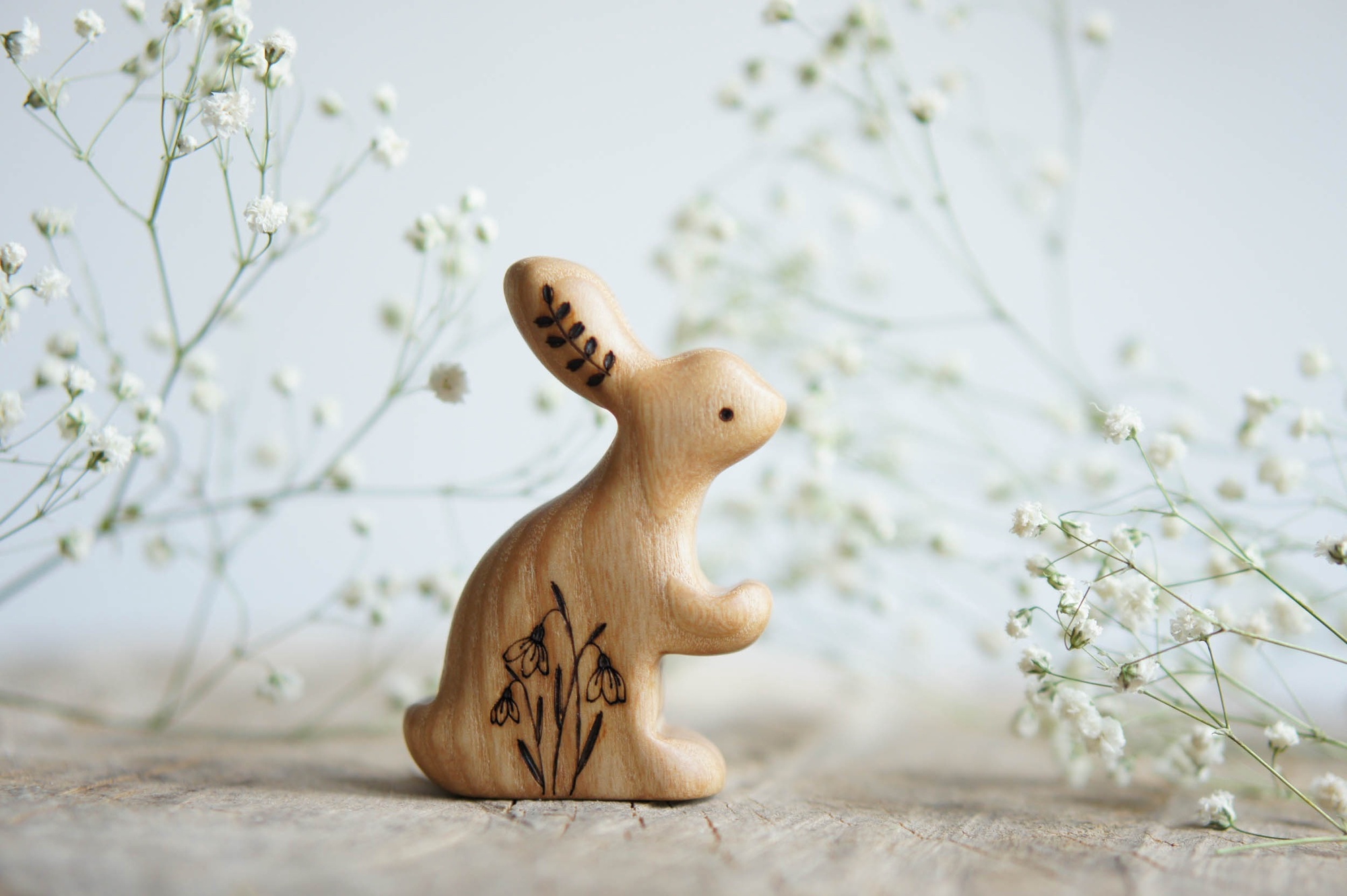 Bunny wooden toy