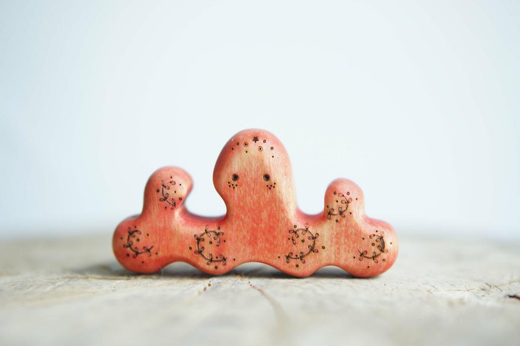 Octopus wooden toy (painted)