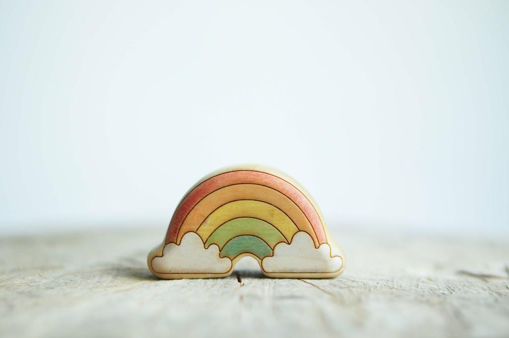 Rainbow wooden toy
