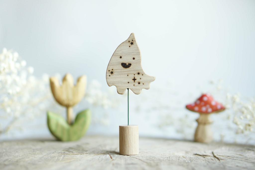 Wooden ghost ornament