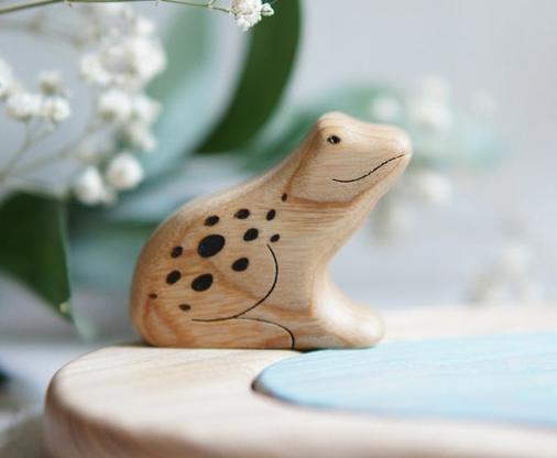 Wooden frog toy