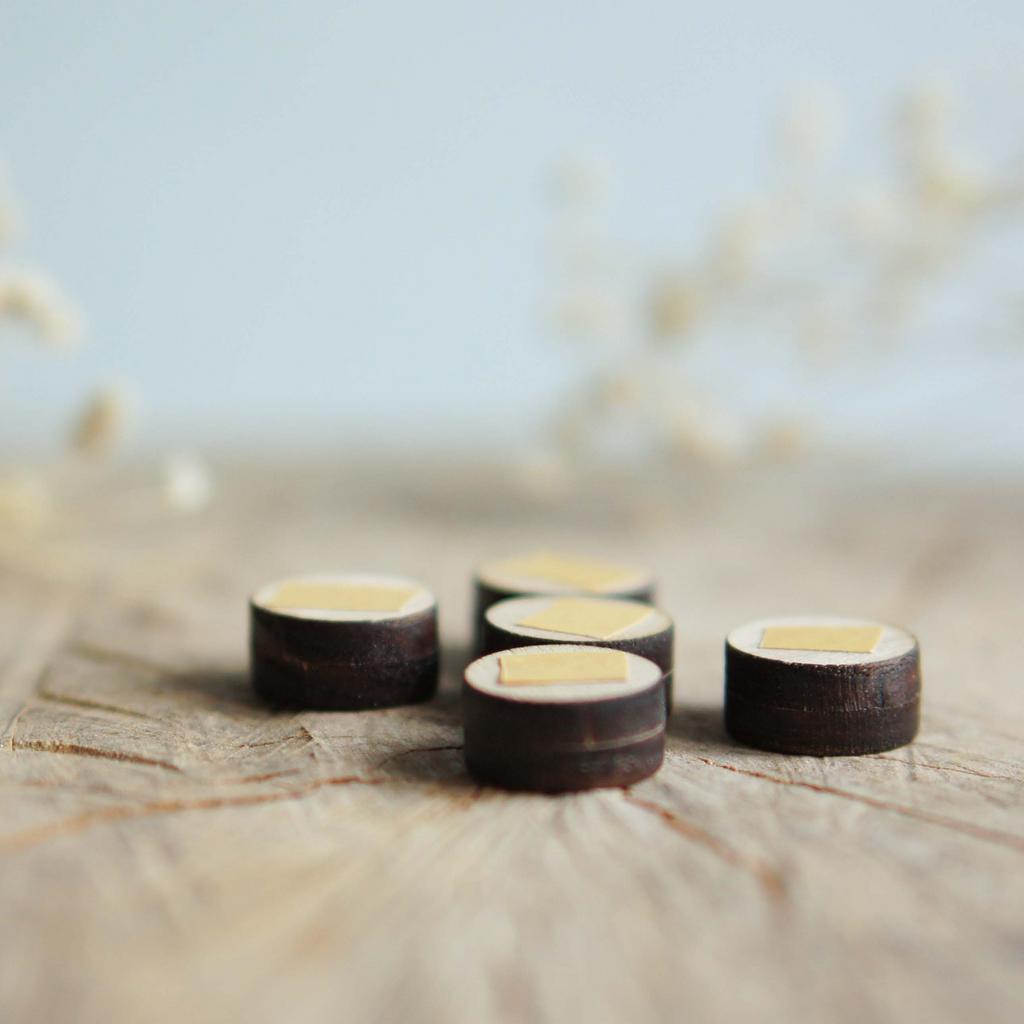 Wooden peg set 5 pcs (self-adhesive)