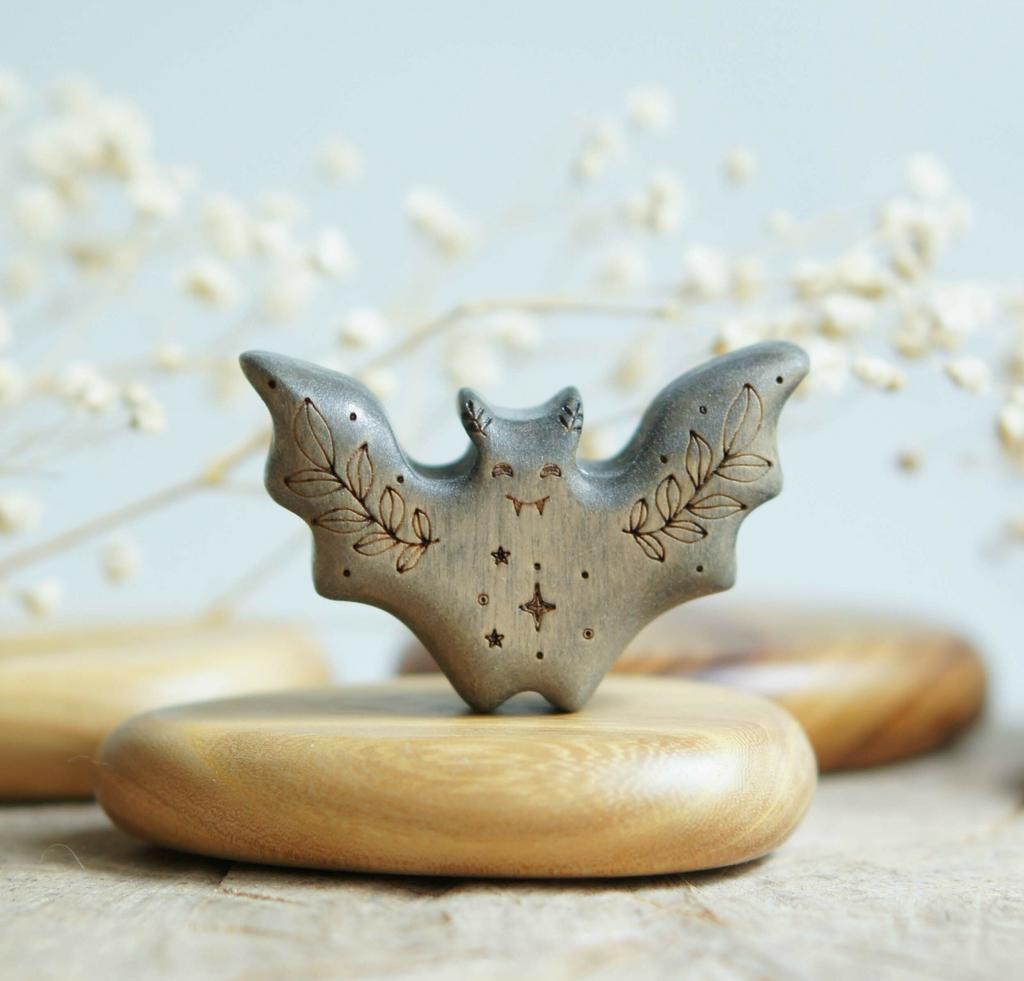 Wooden bat toy (painted) birch wood