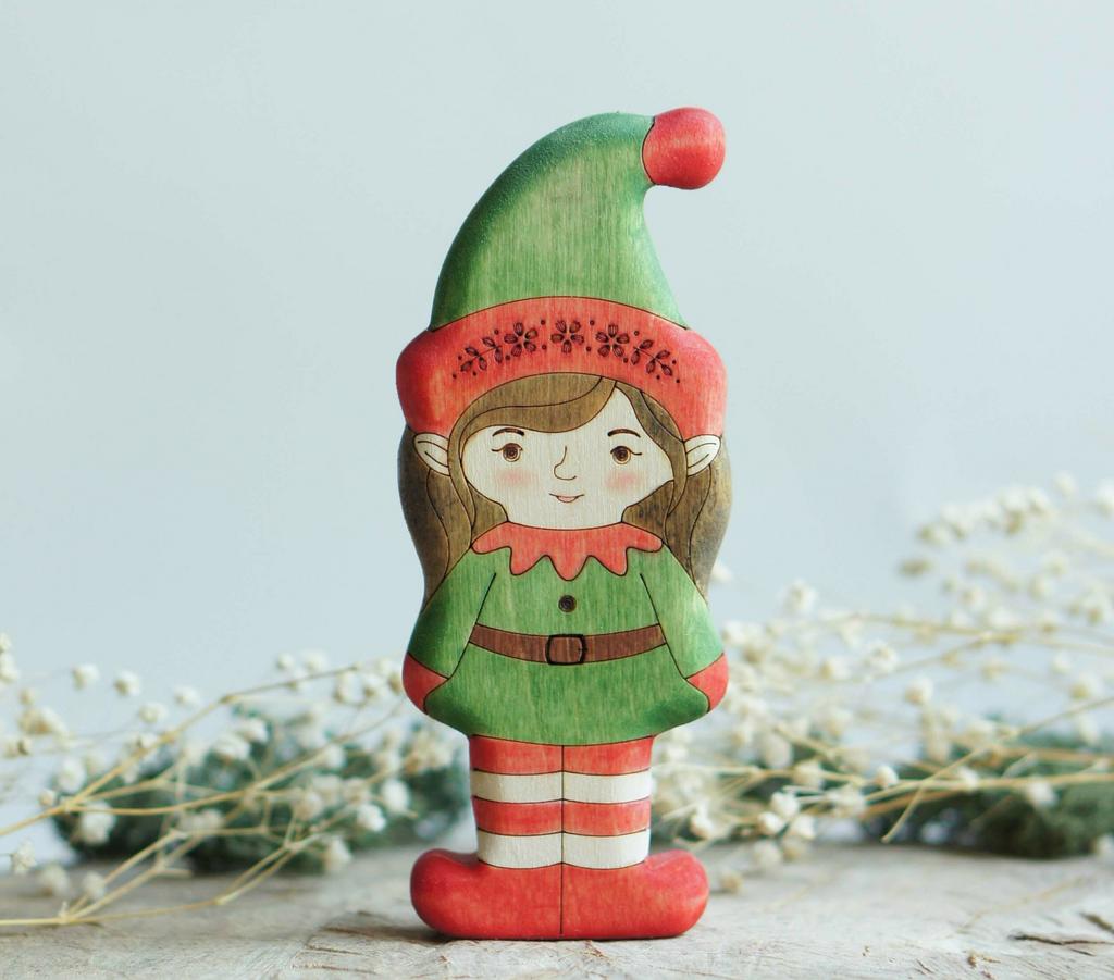 Christmas Elf girl brunette(Large Size)