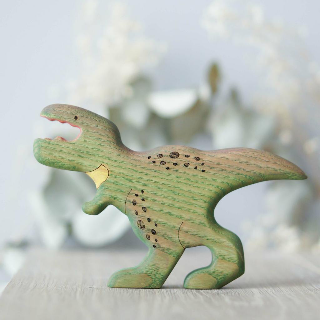 Dinosaur T. Rex wooden toy (colored)