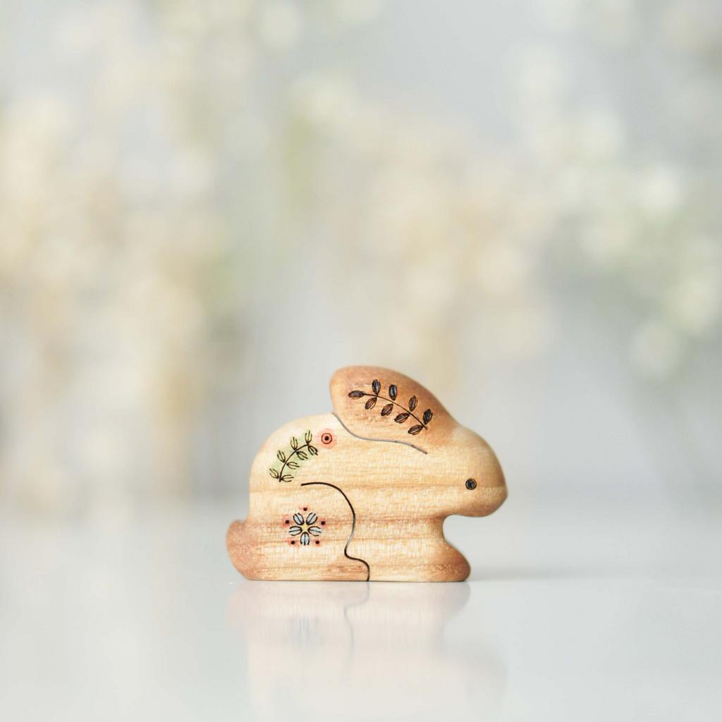 Wooden bunny toy №2 (color)