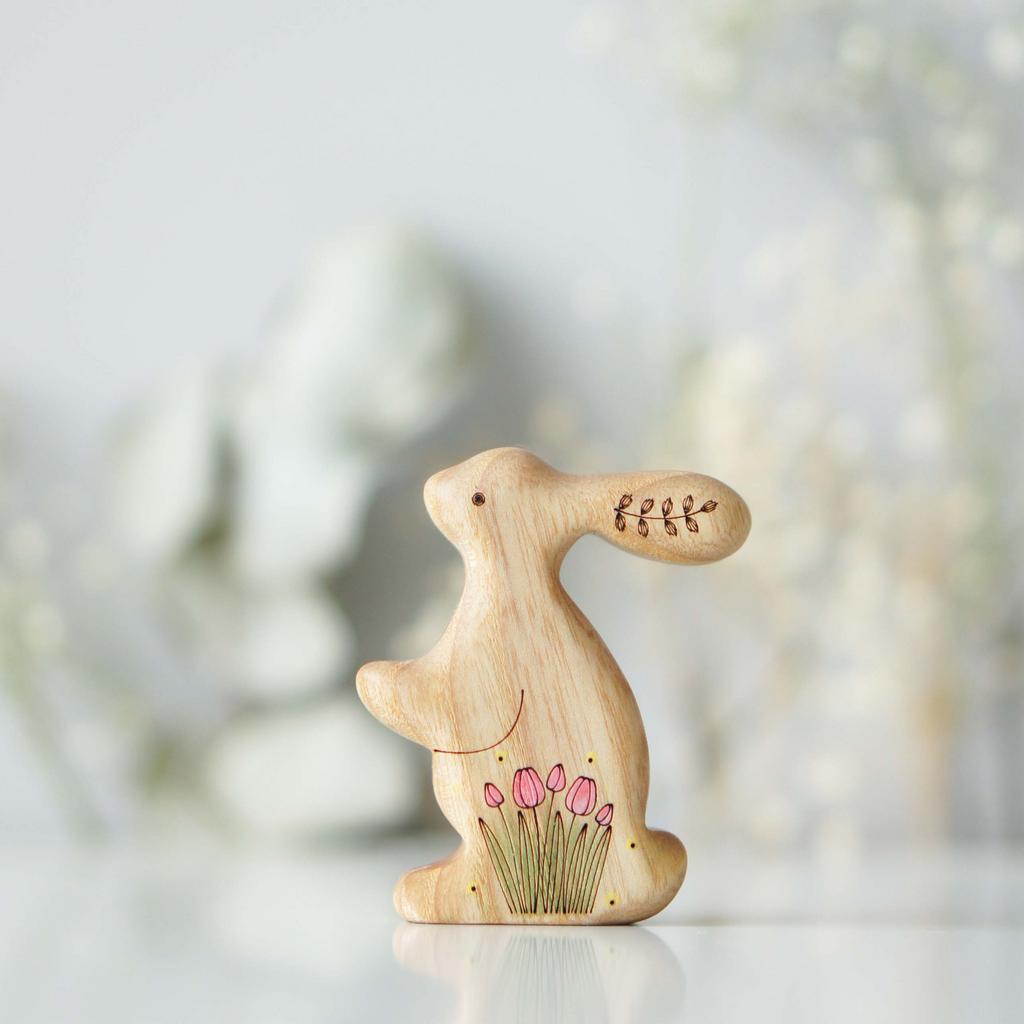 Wooden bunny toy №7 (color)