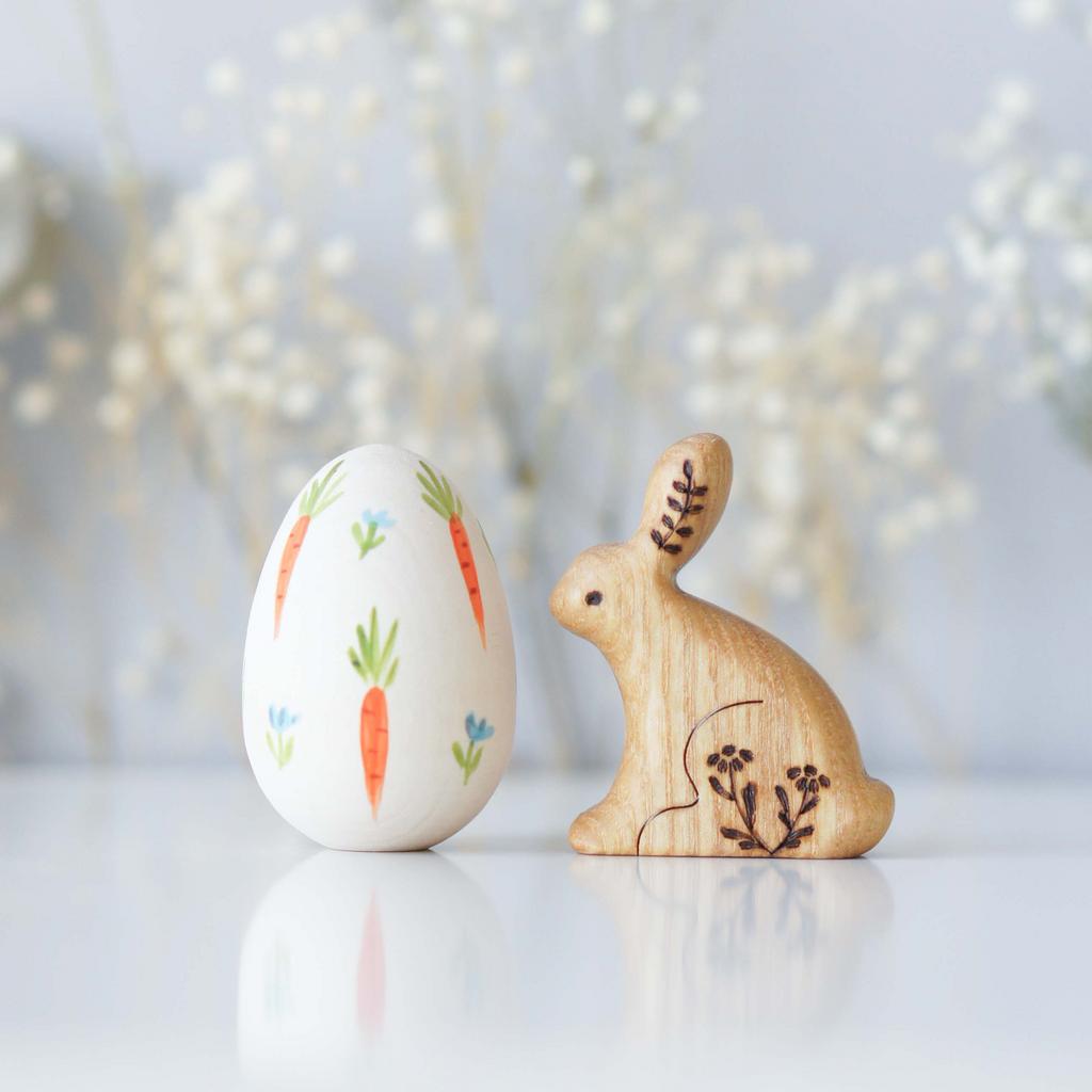 Bunny toy №5 with egg (carrot)