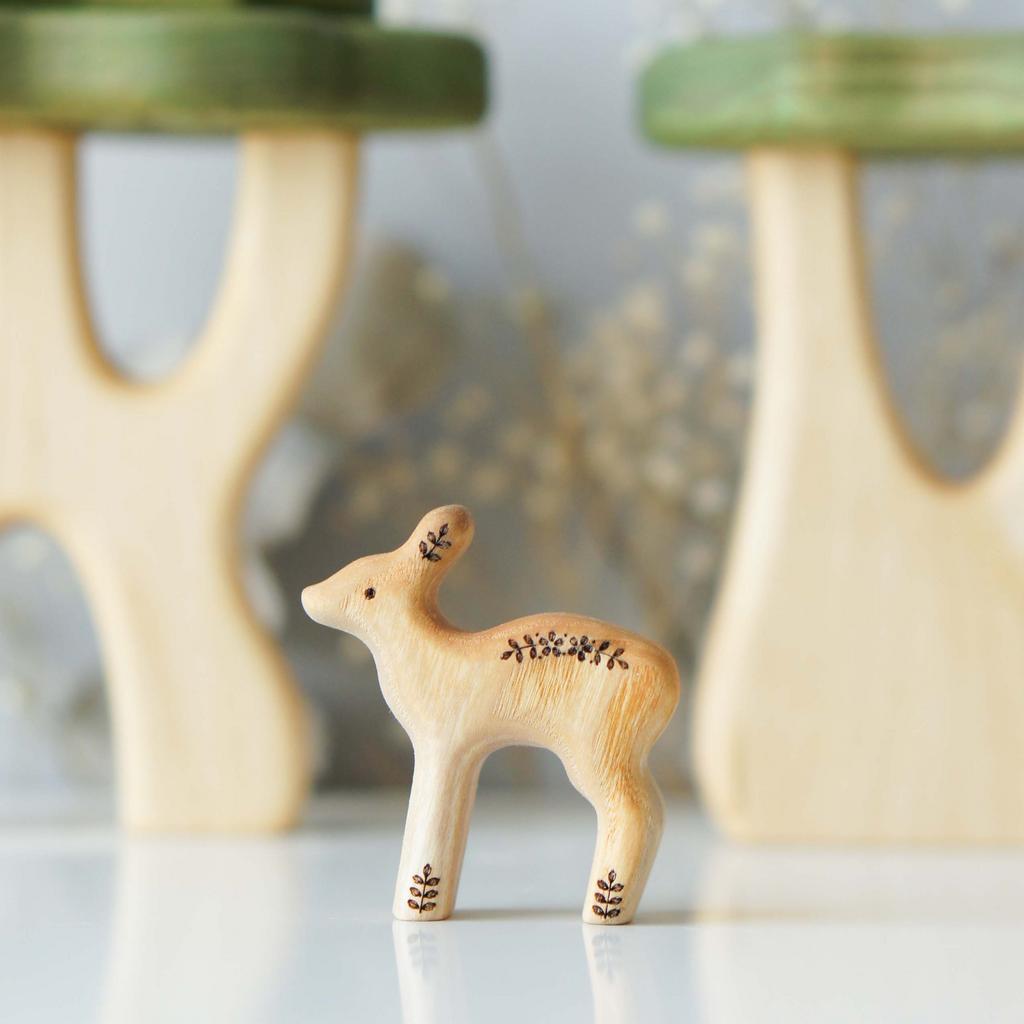 Antelope baby wooden toy (colored)