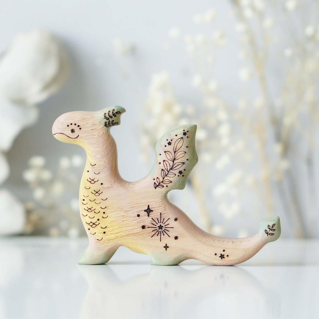 Baby dragon (soft pink and silver sparkle)