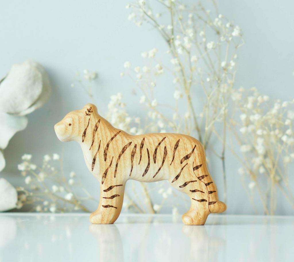 Tiger female  wooden toy
