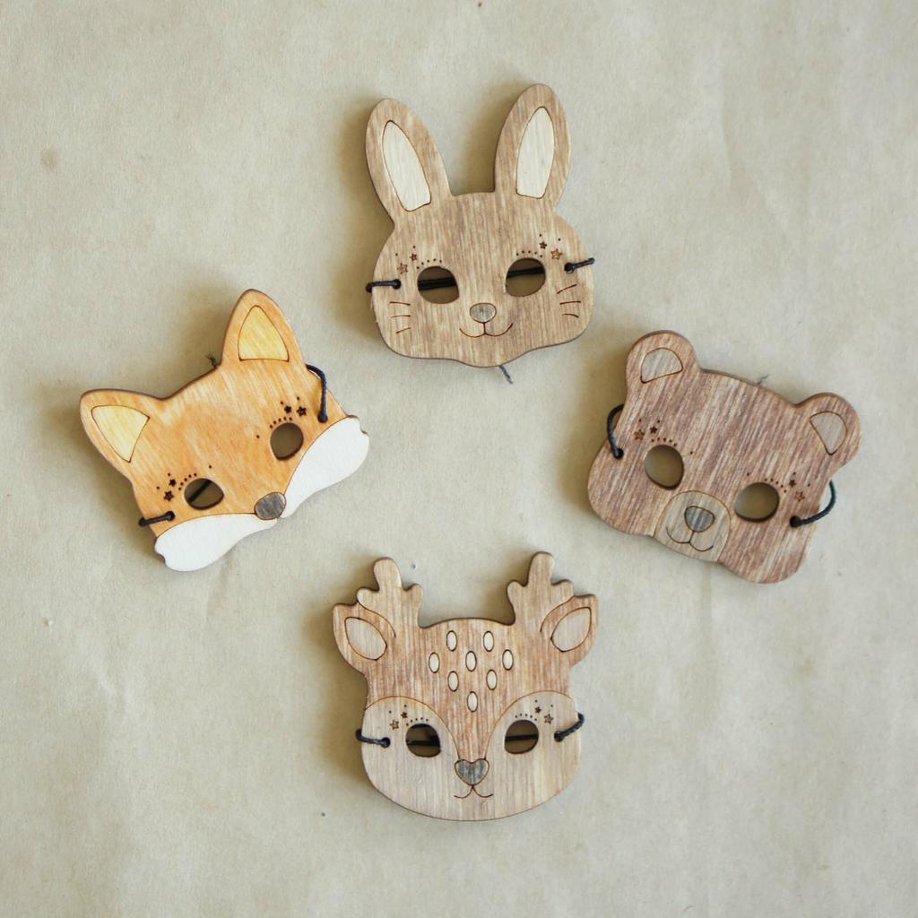 Forest Animals Masks (set of 4 pieces)