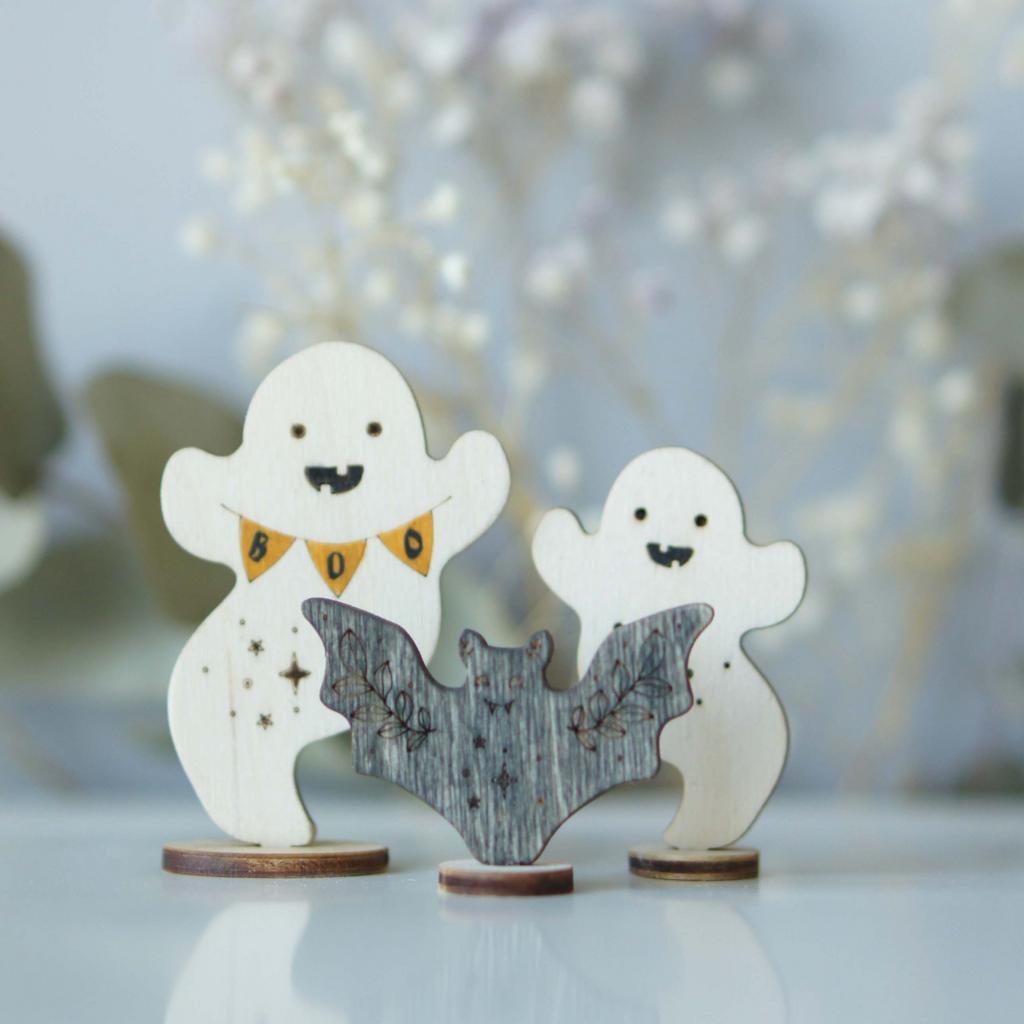 Ghost set and bat (with sparkle)