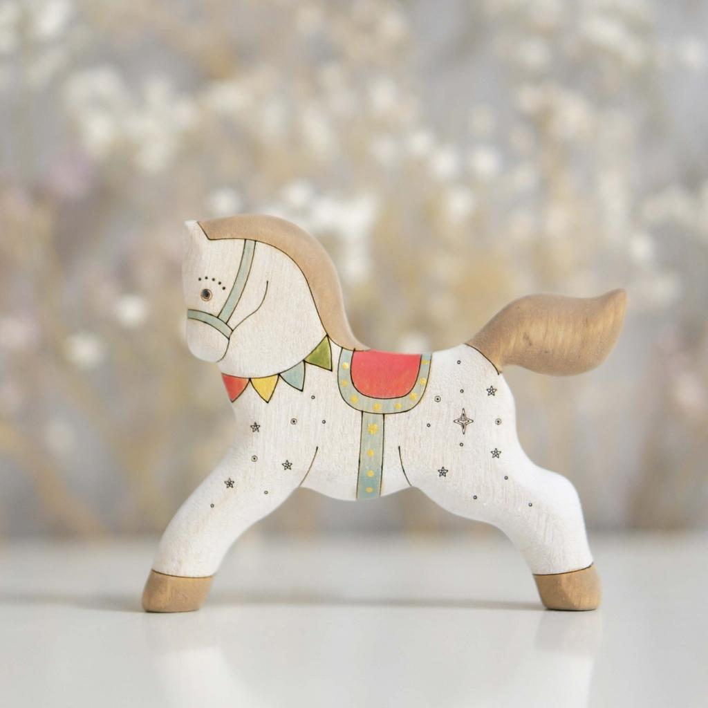 Circus horse toy (white) (with sparkle)