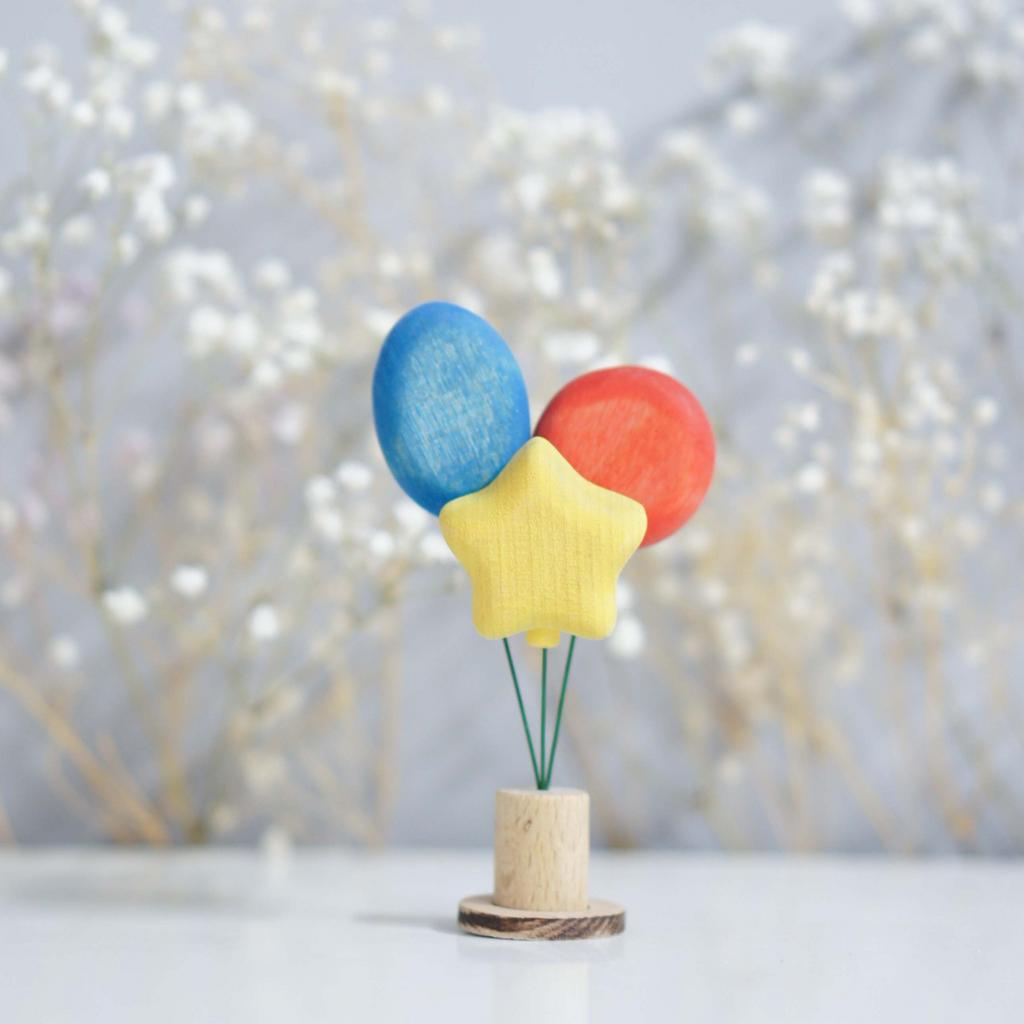 Balloon ornament  (blue) (with sparkle)