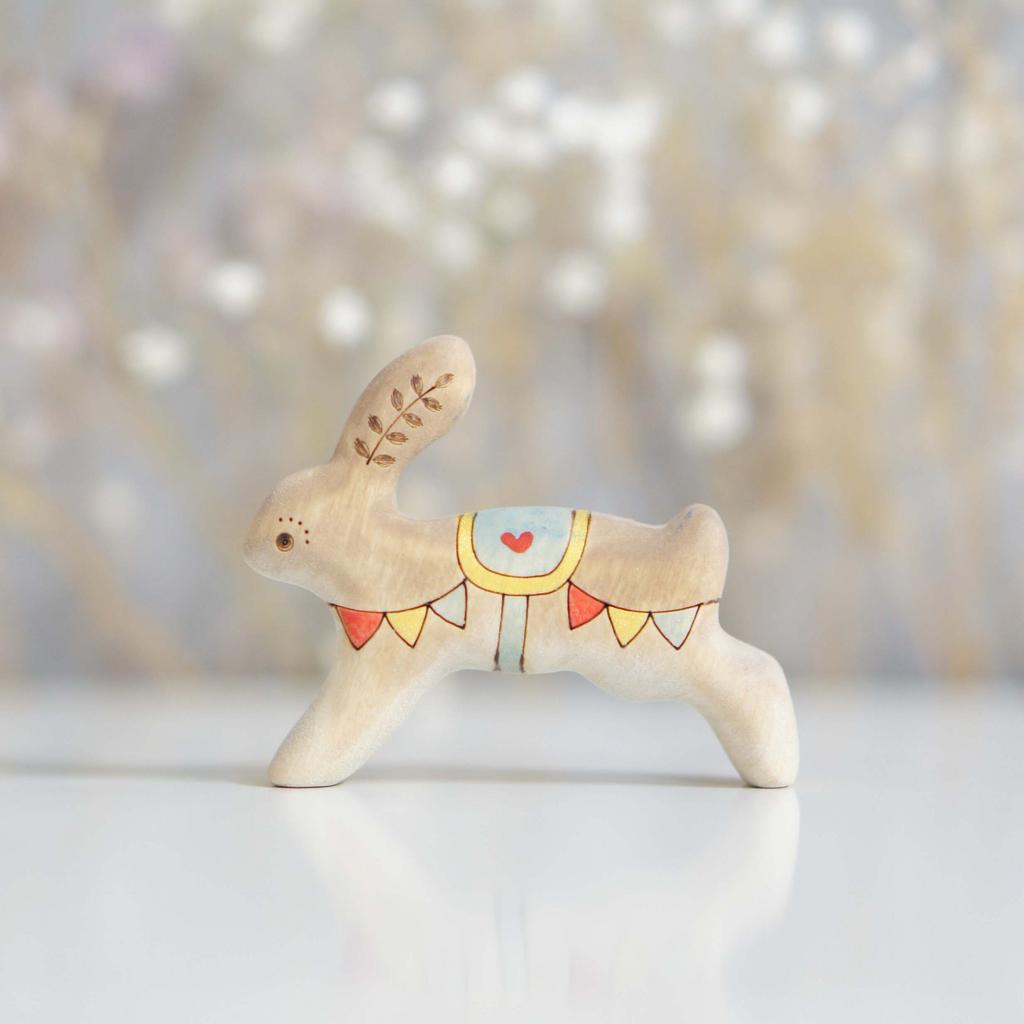 Circus hare toy (grey) (with sparkle)