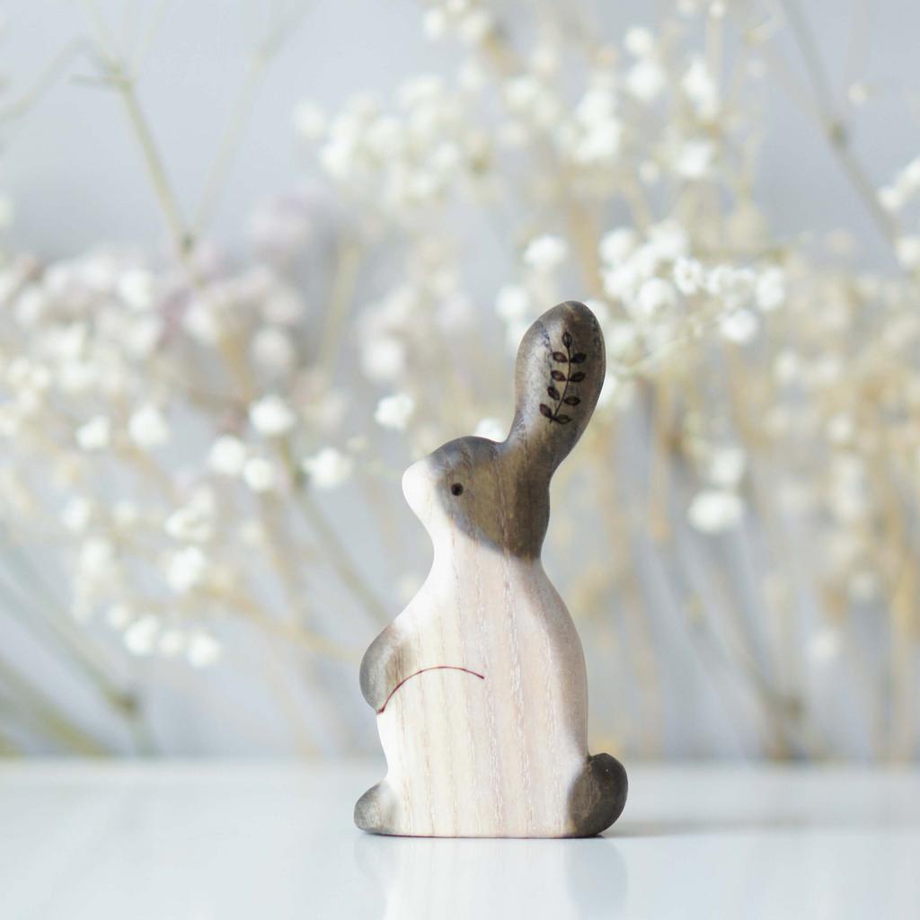 Wooden bunny toy №1 (black)