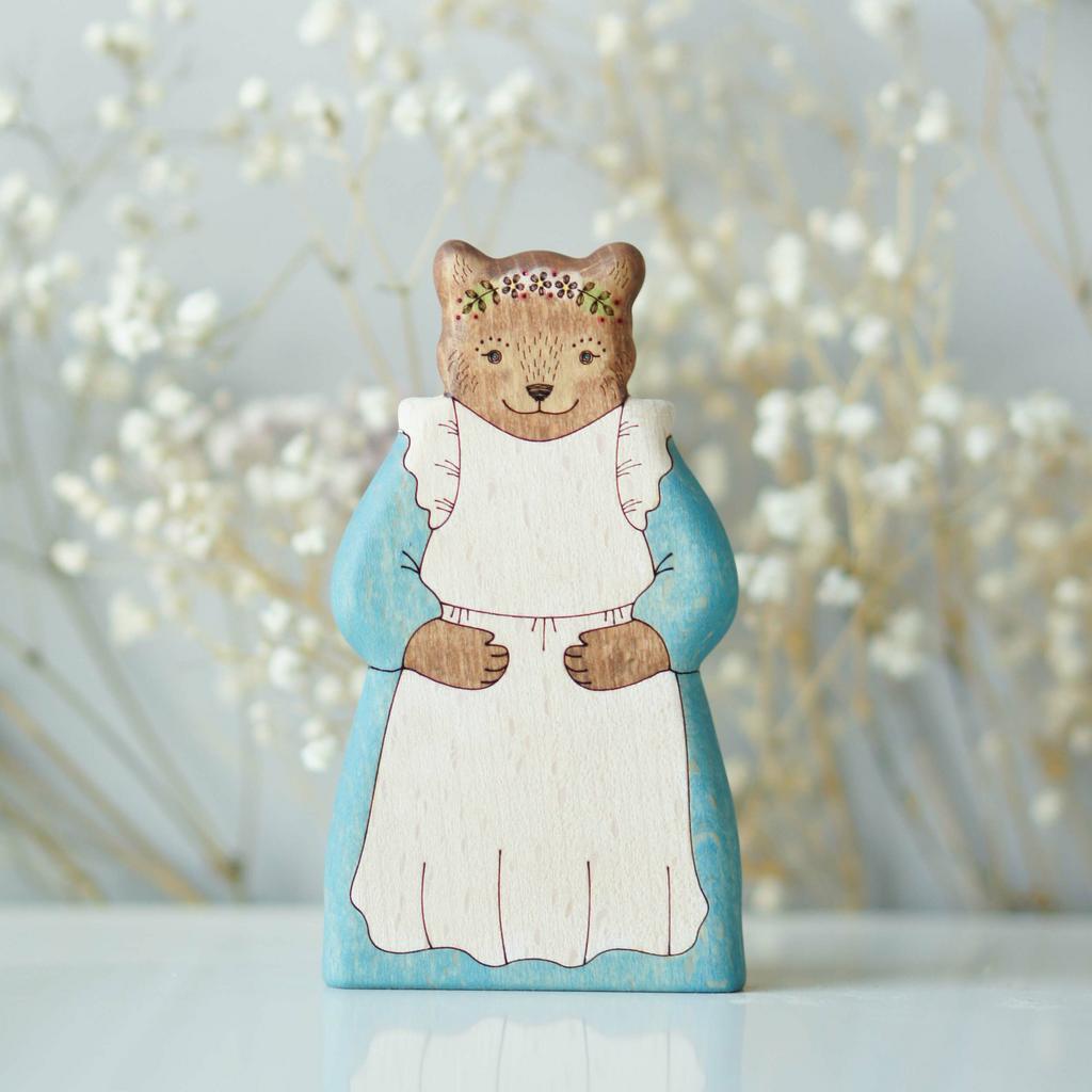 Mom Bear blue dress