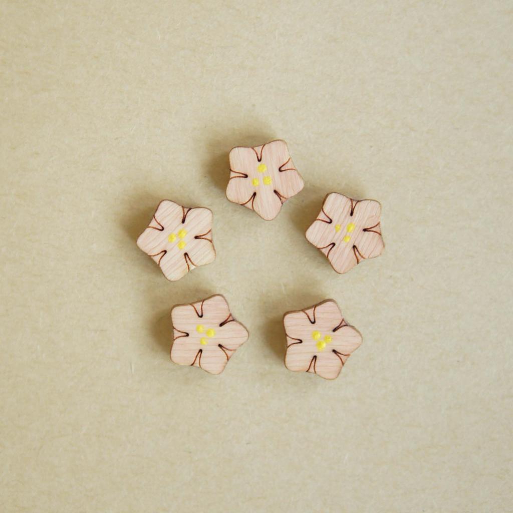 Flowers soft pink (set of 5)