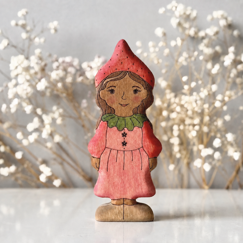Girl (strawberry) brunette (dark skin)