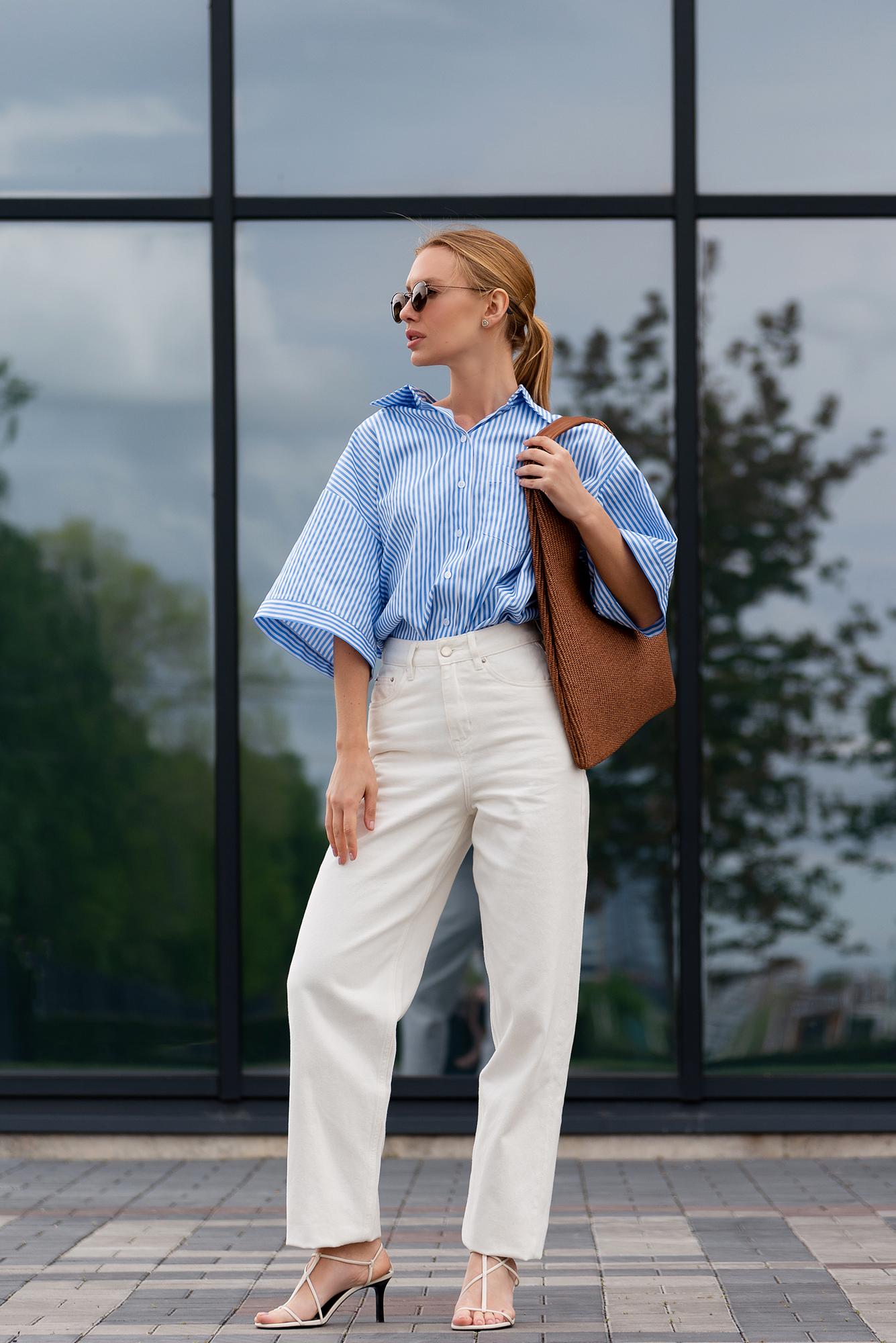 Рубашка Fiena White-Blue