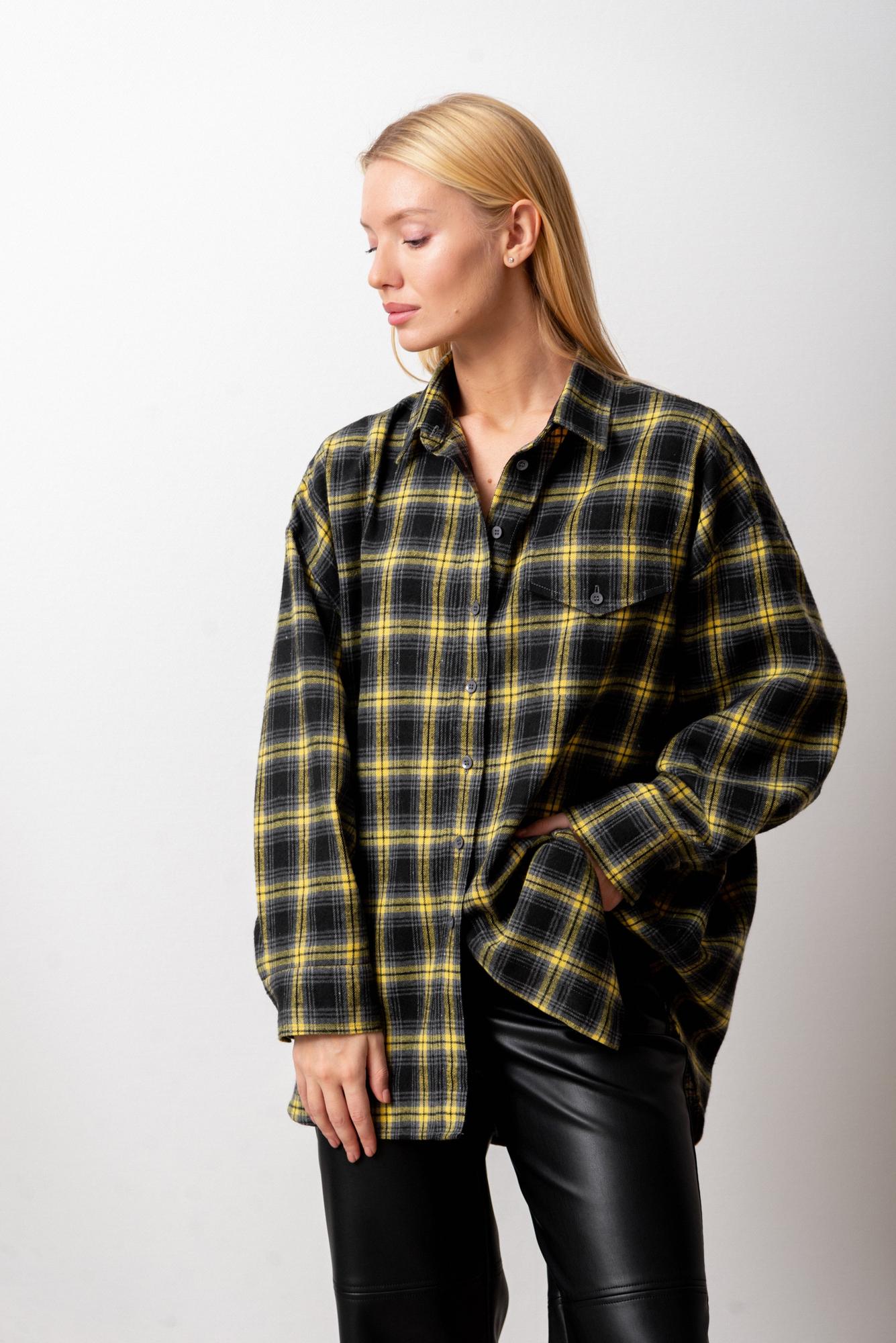 Рубашка Oффи Черно-Желтый