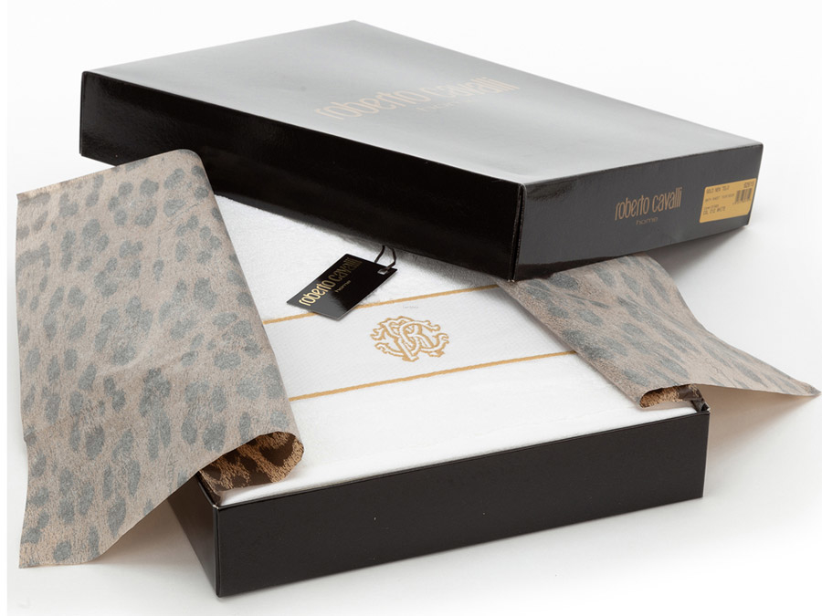 Комплект из 2-х полотенец Голден Нью (Golden New), молочный, бренд: Роберто Кавалли (Roberto Cavalli)