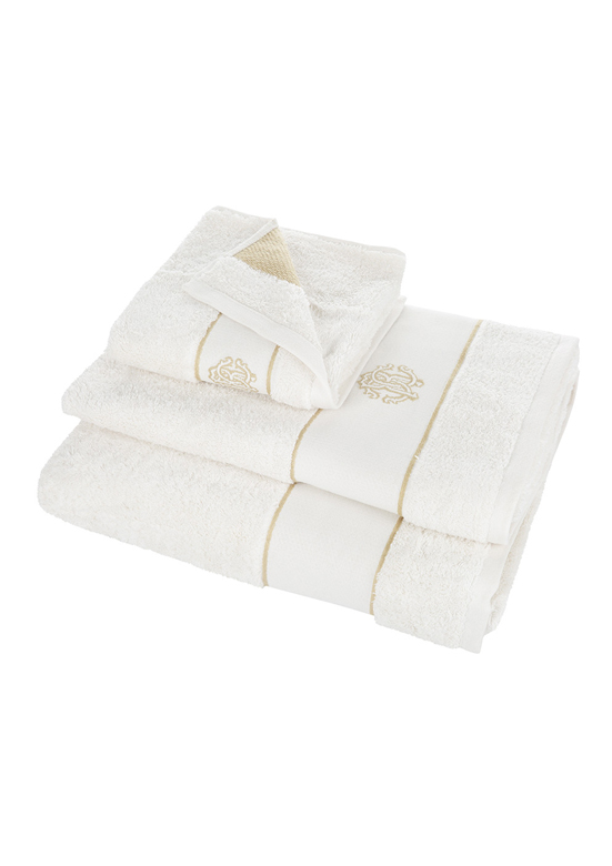 Комплект из 2-х полотенец Голден Нью (Golden New), молочный, бренд: Роберто Кавалли (Roberto Cavalli)