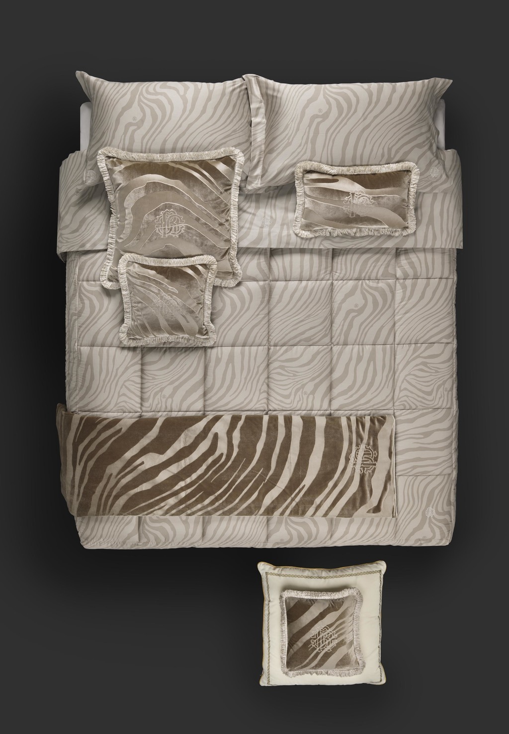 Постельное белье двуспальное Макро Зебраж (Macro Zebrage), бренд: Роберто Кавалли (Roberto Cavalli)