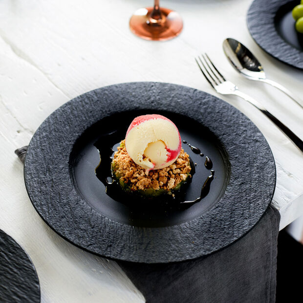 Набор салатных тарелок D22см (6 шт)​ Villeroy & Boch Manufacture Rock Black Matt