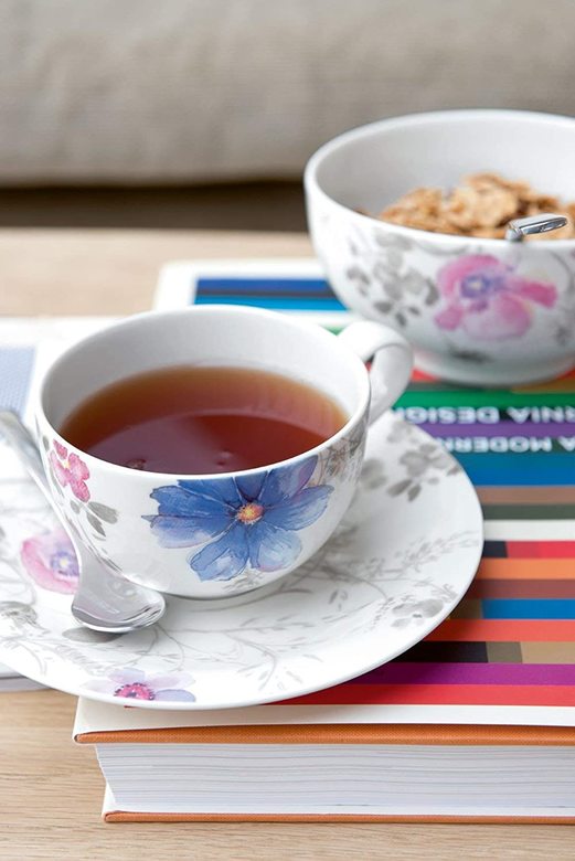 Пара для завтрака  (чашка и блюдце) Mariefleur Gris