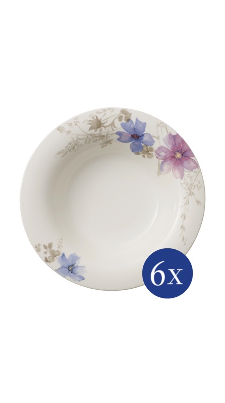 Набор глубоких тарелок (6шт) 23 см Mariefleur Gris Villeroy & Boch
