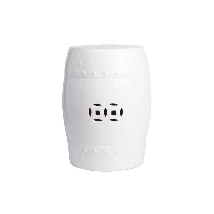 Столик-табурет керамический белый