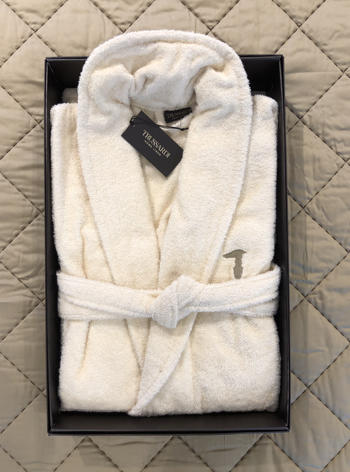 Халат Риббон (Ribbon), молочный, бренд: Труссарди (Trussardi)