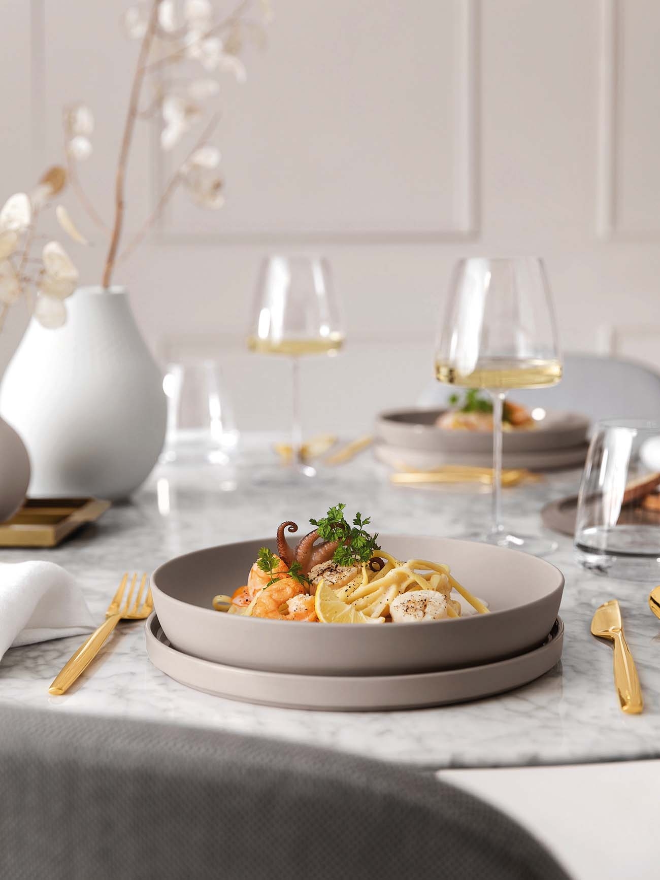 Набор посуды на 2 персоны La Boule Pure Beige Iconic, 7 предметов