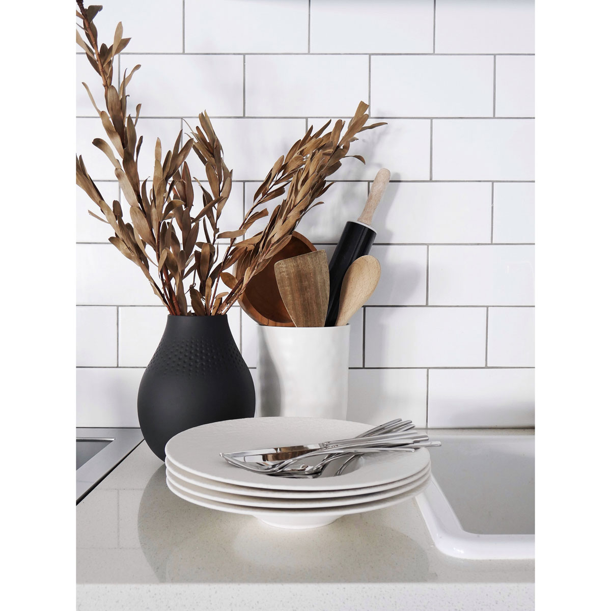 Глубокая тарелка для пасты 280 мл D28см Villeroy & Boch Manufacture Rock White Matt