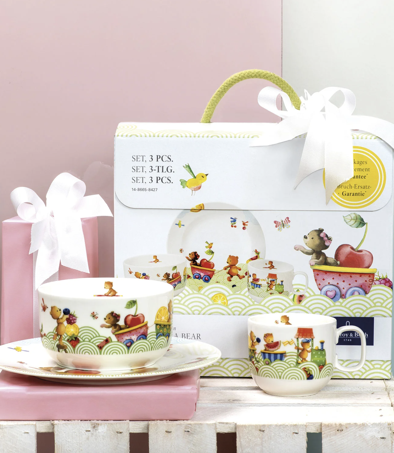 Детский набор Hungry Bear 7 предметов, премиальный фарфор Villeroy&Boch