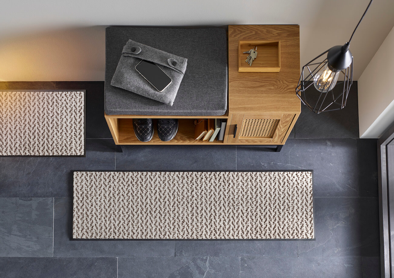 Коврик грязезащитный моющийся Двойной латте (Duo Latte) 60*180см, бренд: КлинТекс (KleenTex)