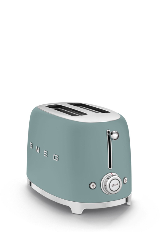 SMEG Тостер на 2 ломтика, изумрудно-зеленый матовый