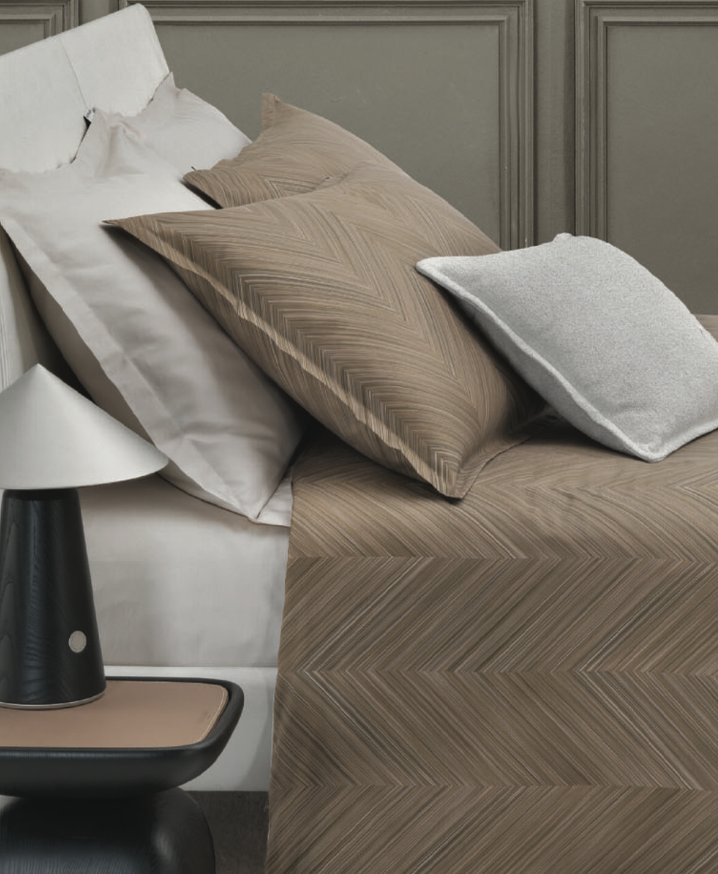 Постельное белье двуспальное Хэринбон (Heringbone), бренд: Труссарди (Trussardi)
