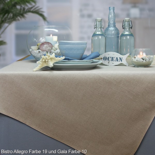 Акриловая скатерть Бистро Аллегро (Bistro Allegro), бежевая, бренд: Сэндэ (SANDER)