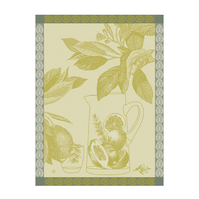 Кухонное полотенце Лимонад (Eaux de citrons) 60*80 см, бренд: Ле Жаккард Фронсэ (Le Jacquard Français)