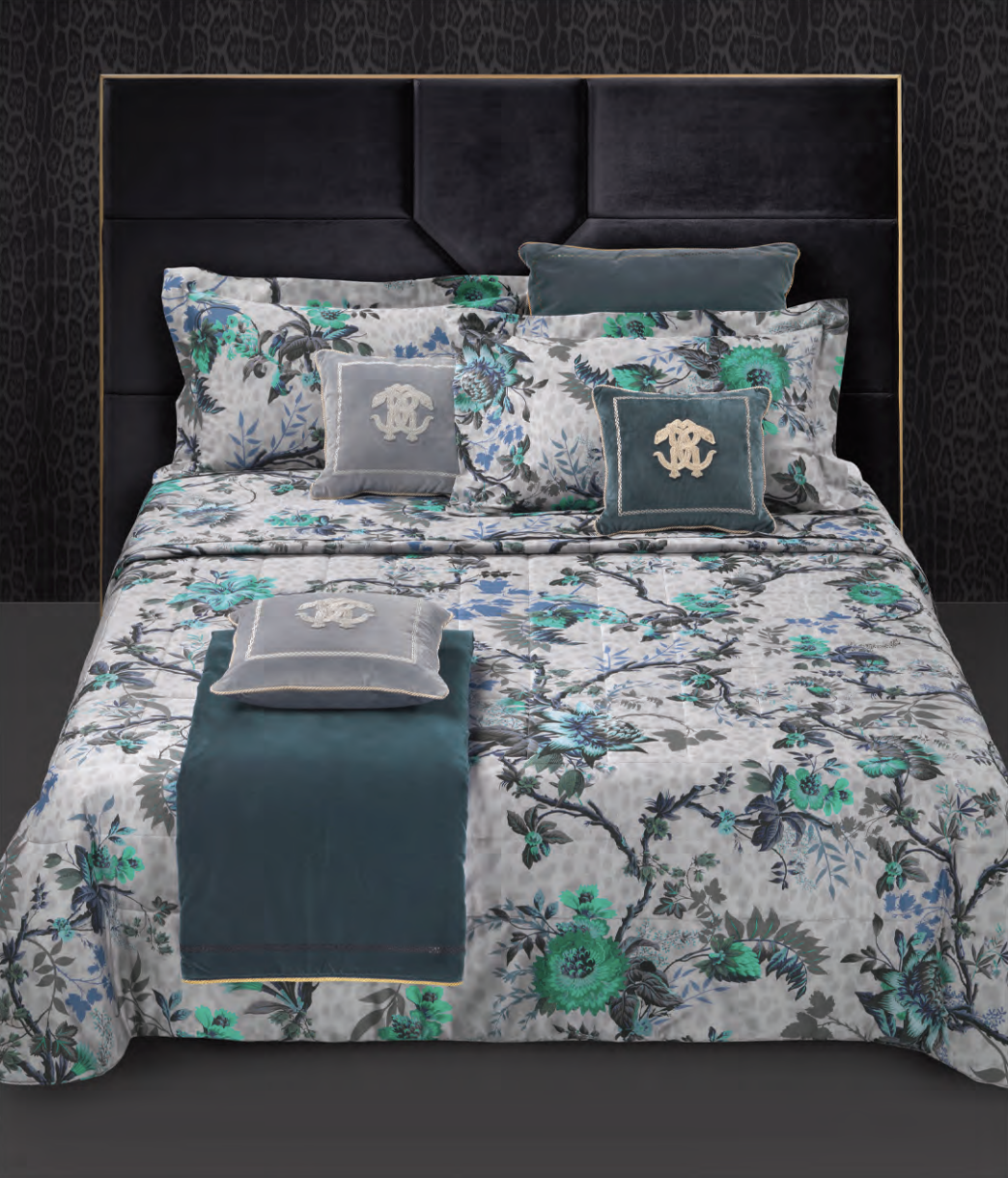 Постельное белье двуспальное Ботаник Твист (Botanic Twist), бренд: Роберто Кавалли (Roberto Cavalli)