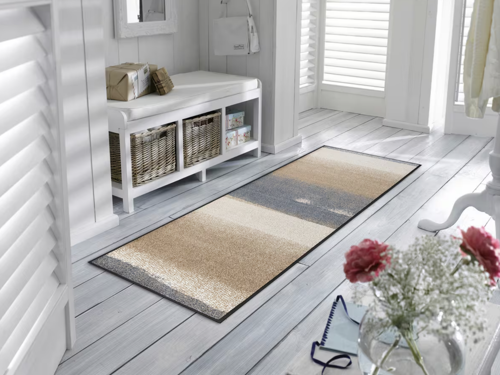 Коврик грязезащитный моющийся Мидли беж (Medley beige) 60*180см, бренд: КлинТекс (KleenTex)