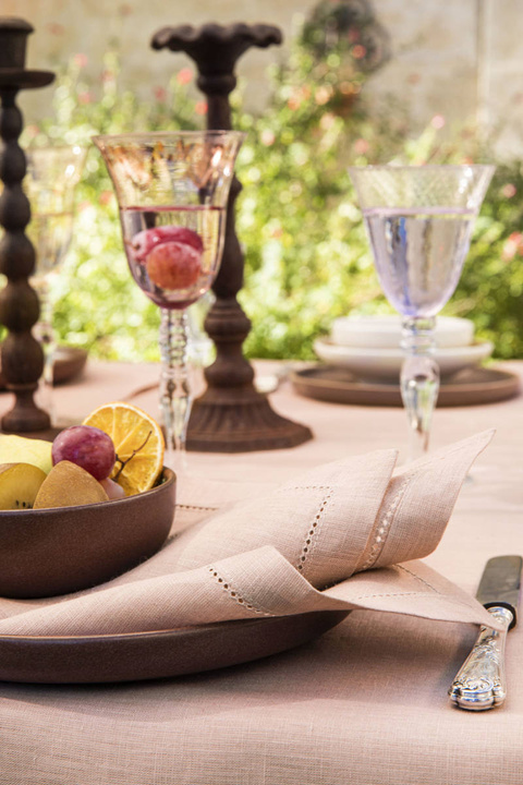 Набор из 6-ти льняных салфеток 37*50см Флорэнс (Florence), цвет: бледно-розовый, бренд: Александр Тюрпо (Alexandre Turpault)