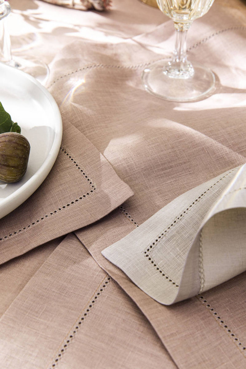 Набор из 6-ти льняных салфеток 37*50см Флорэнс (Florence), цвет: бледно-розовый, бренд: Александр Тюрпо (Alexandre Turpault)