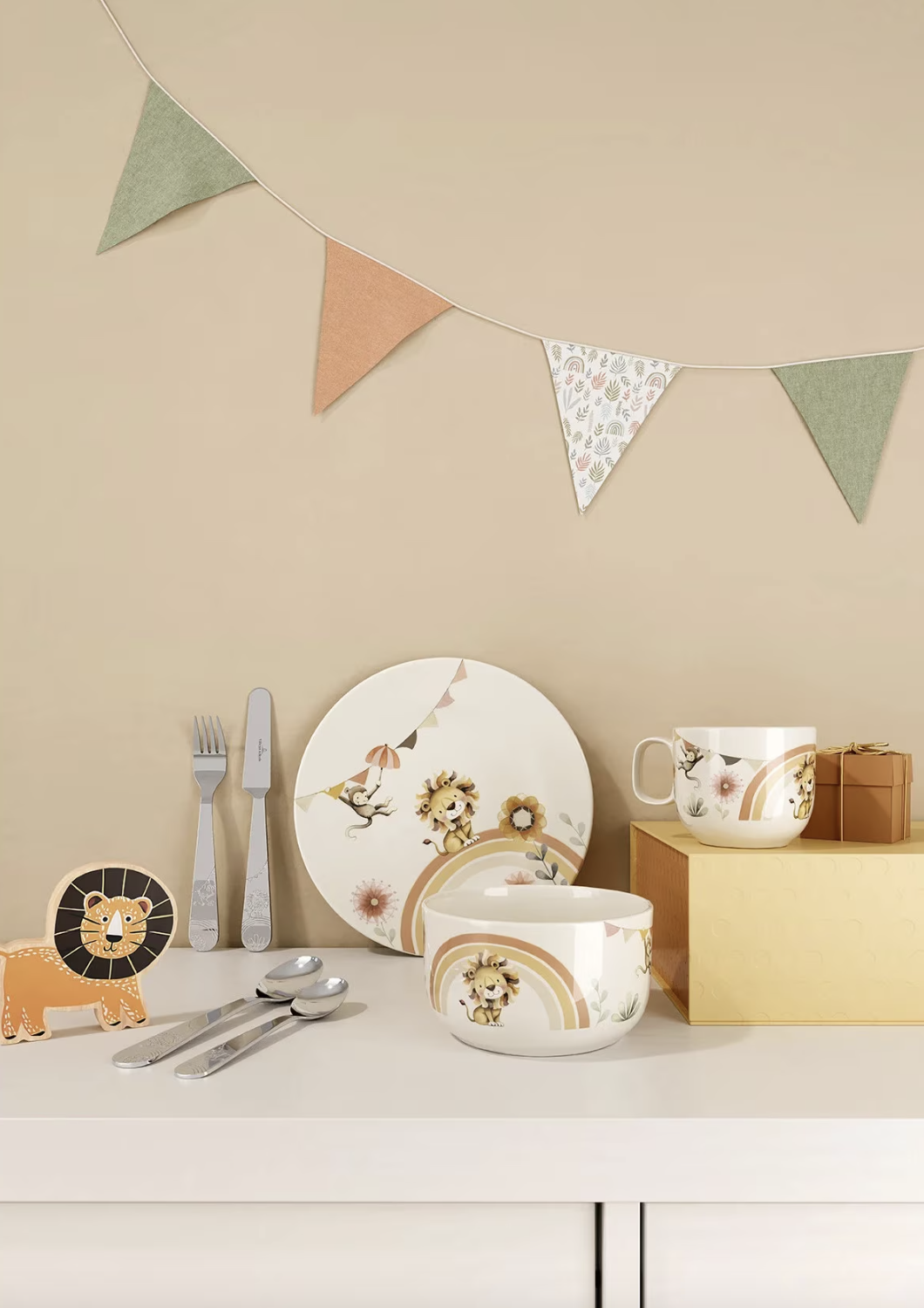 Детский набор Roar like a Lion Kids 7 предметов, премиальный фарфор Villeroy&Boch